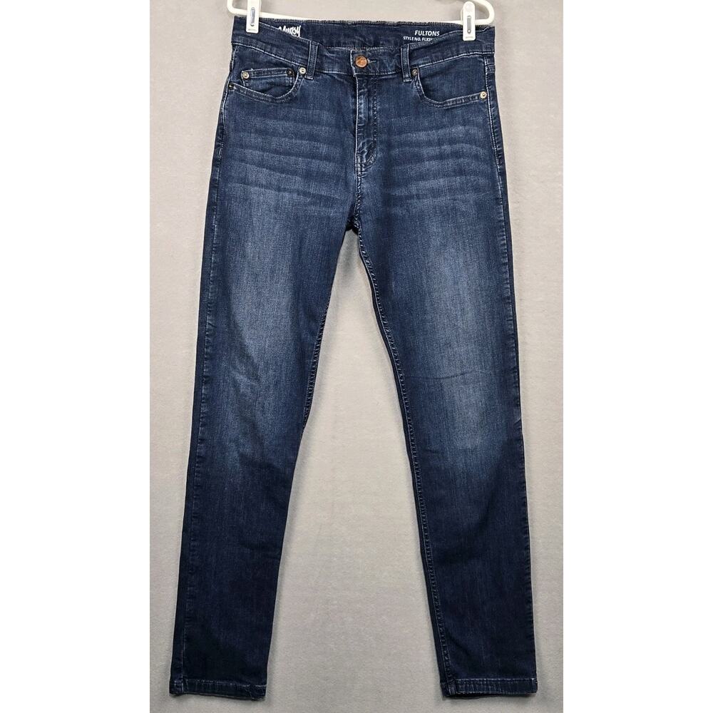 Mugsy Jeans Mens Fultons Size 34x34 (32x32) Stretch Cotton Blend Blue